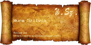 Wurm Szilvia névjegykártya