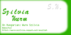 szilvia wurm business card